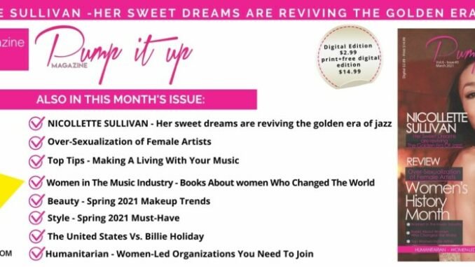 Nicollette Sullivan - Pump it up magazine - March 2021 print edition