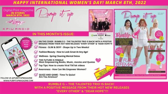 Banner Pump it up magazine rumble G - south korean k pop