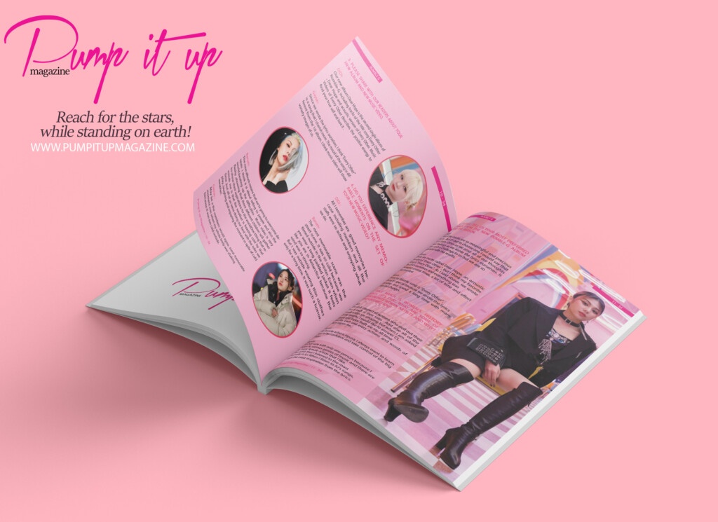 Pump it up Magazine celebrates women with K-Pop superstars RUMBLE G (DiDi, Barum and Gayun)