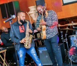 saxophonist on stage