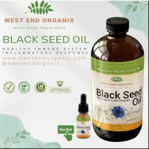 black seed oil black glass bottle