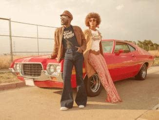 t-shirt -featuring-a-man-and-a-woman-posing-by-a-70s-car-