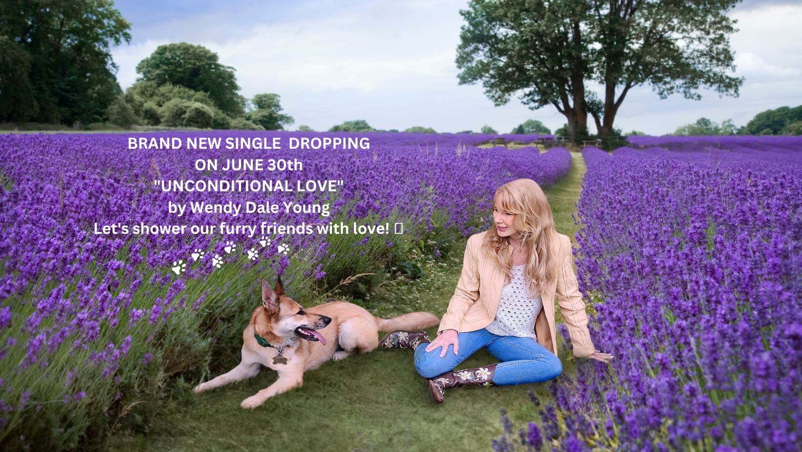 BRAND NEW SINGLE DROPPING ON JUNE 21st UNCONDITIONAL LOVE by Wendy Dale Young Let’s shower our furry friends with love! 🐾