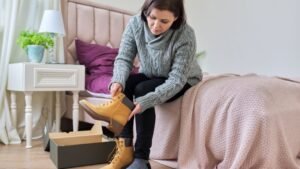 woman wearing boots