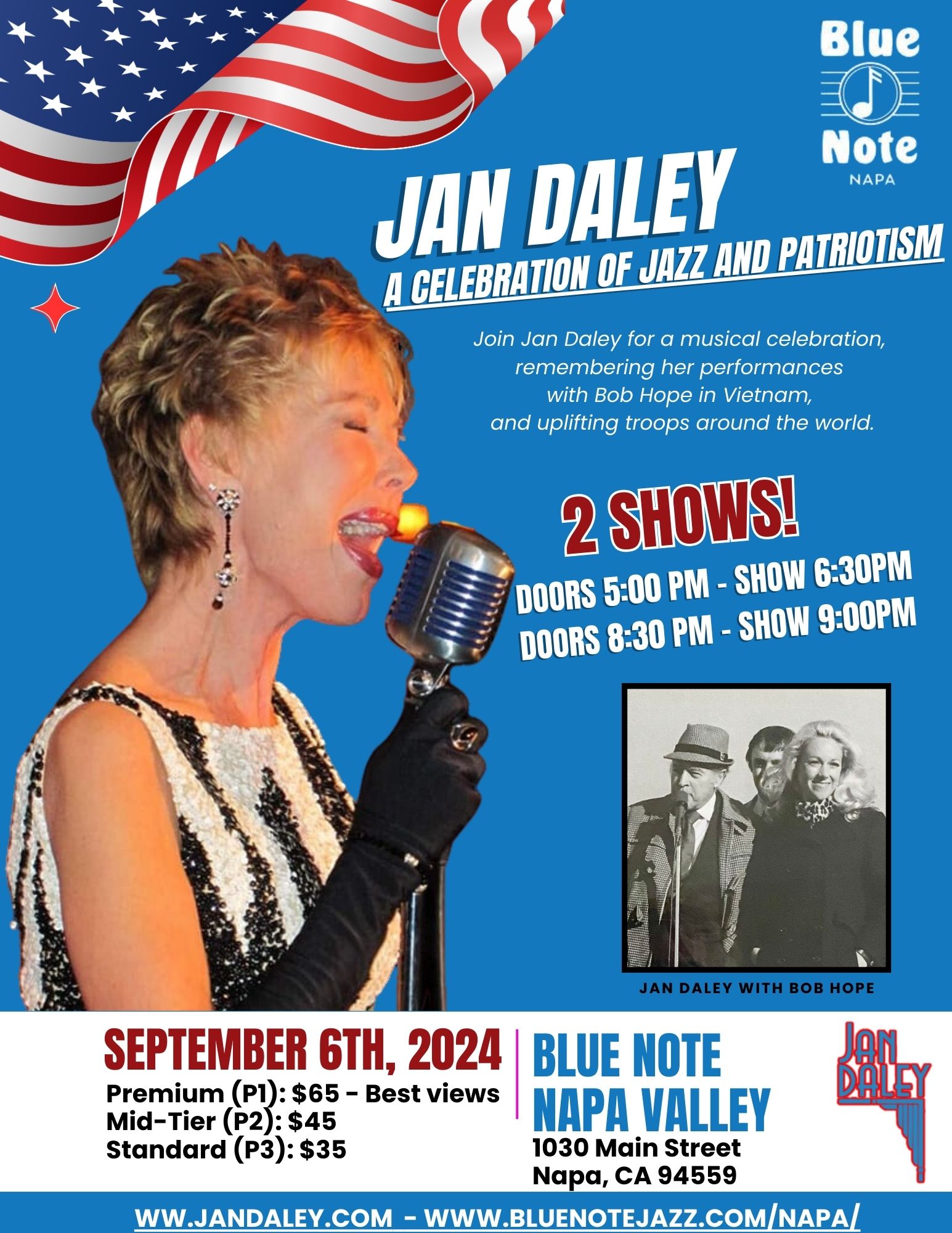 Jan Note NA PA BLUE NOTE bob hope tribute - jan daley