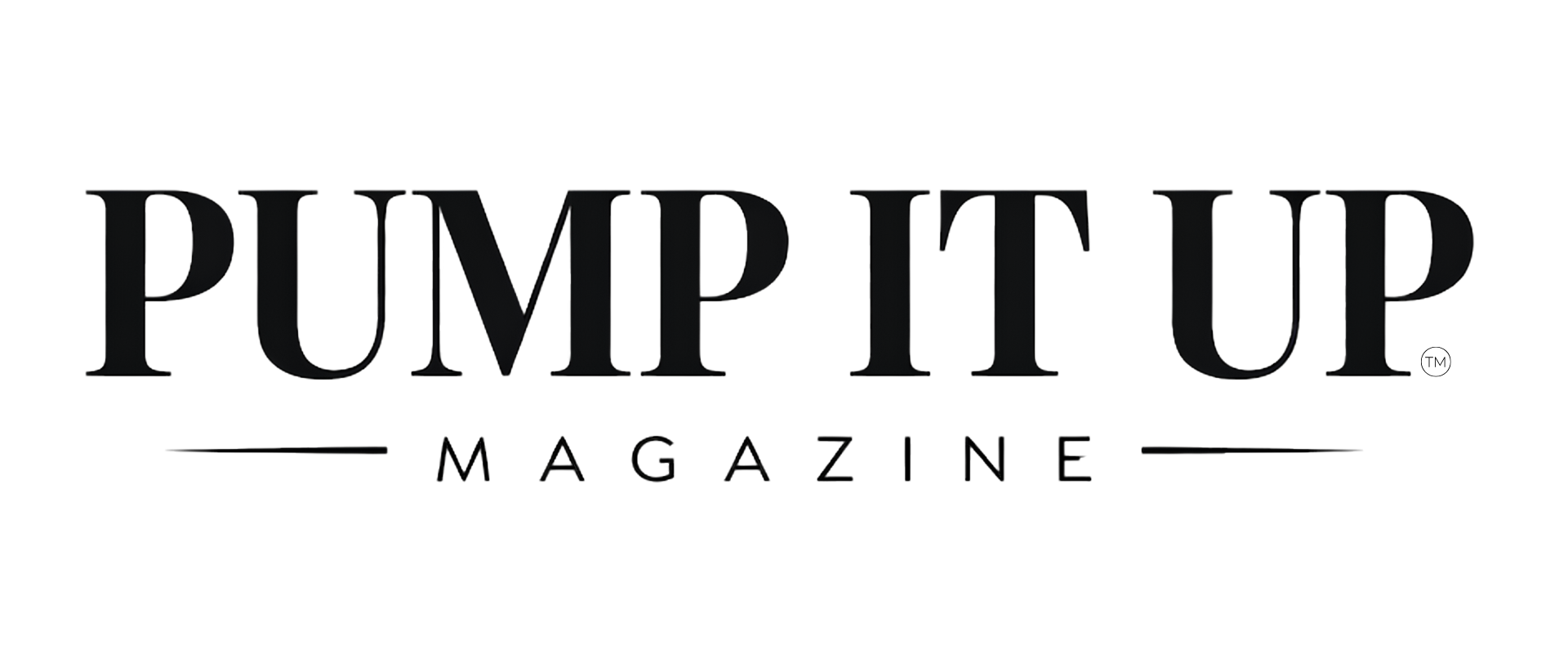 Magazine logo with bold typography