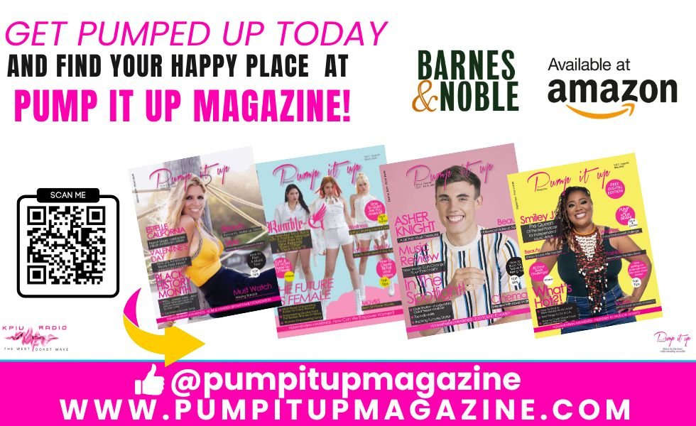 About Pump It Up Magazine – your go-to destination for uplifting stories, artist spotlights, women empowerment, music, wellness, and creative inspiration. Discover your happy place in print and digital—available on Amazon and Barnes & Noble.