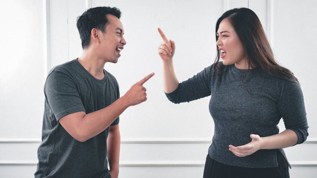 Photo by Afif Ramdhasuma httpswww.pexels.comphotoa-man-and-woman-arguing-while-pointing-fingers