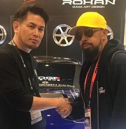 A powerful moment shared between two custom paint legends—one representing Rohan Izawa Art Design x Kuhl Racing (Japan), and the other from Solo Element Concepts LLC (USA).