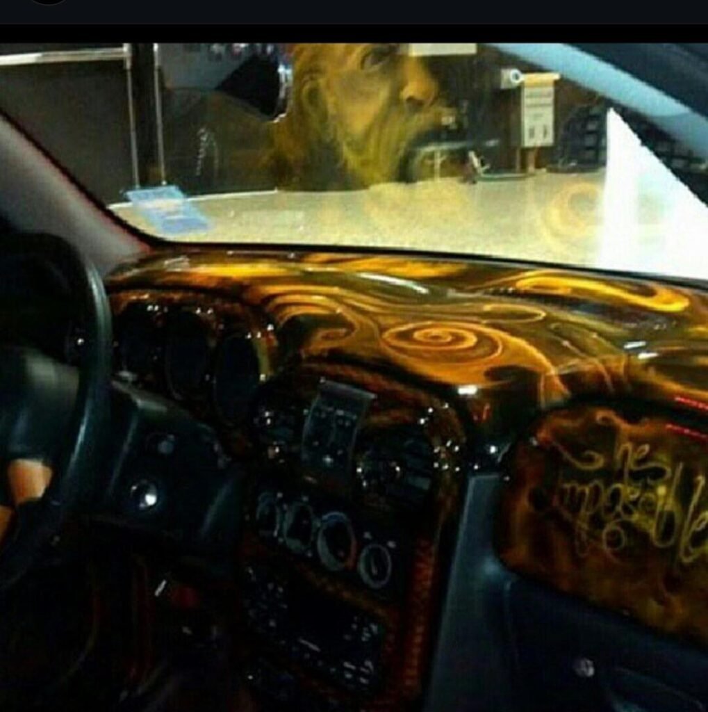 Custom Car Hood Mura Don Quixote Airbrushed by Solo Element