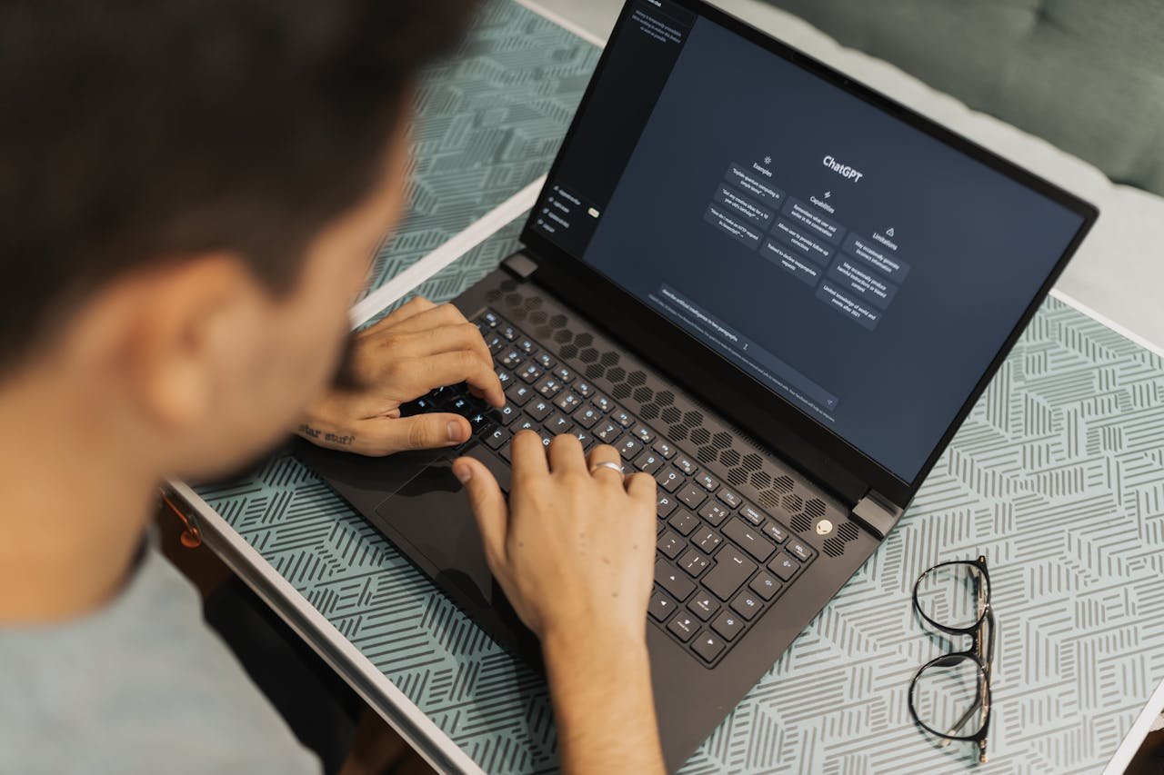man-using- business automation