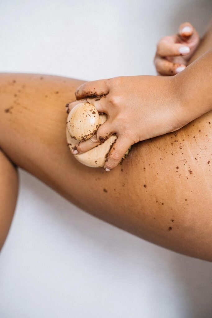 a -person-scurb-her-legs-cellulite