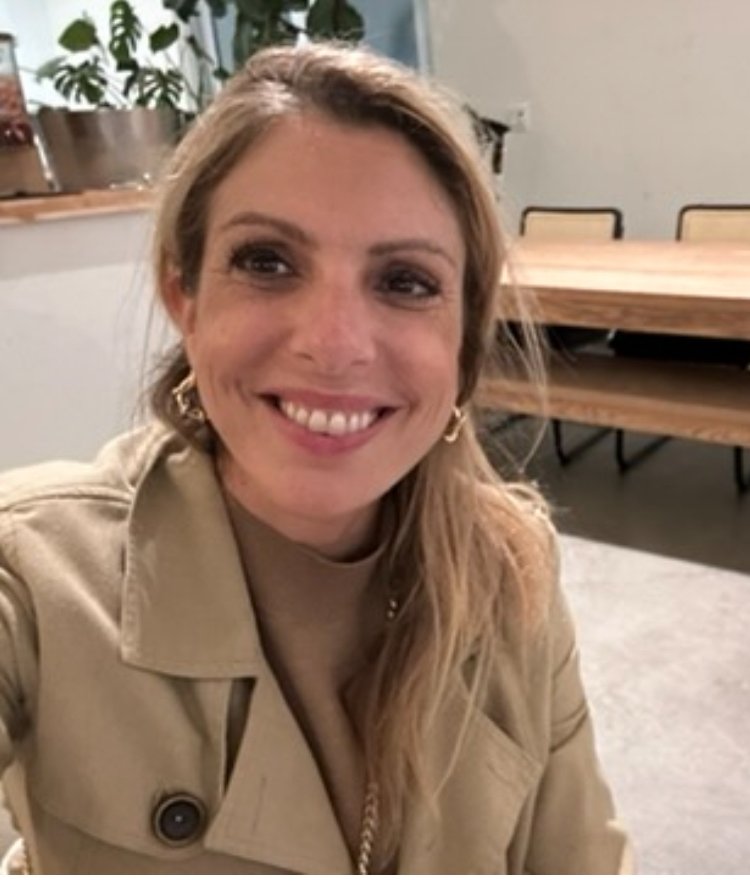 a woman smiling at camera