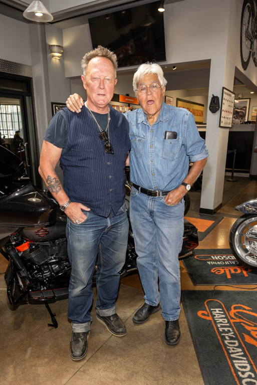 Jay Leno and Robert Patrick at Harley-Davidson Glendale for Love Ride 34 powered by Harley Davidson
