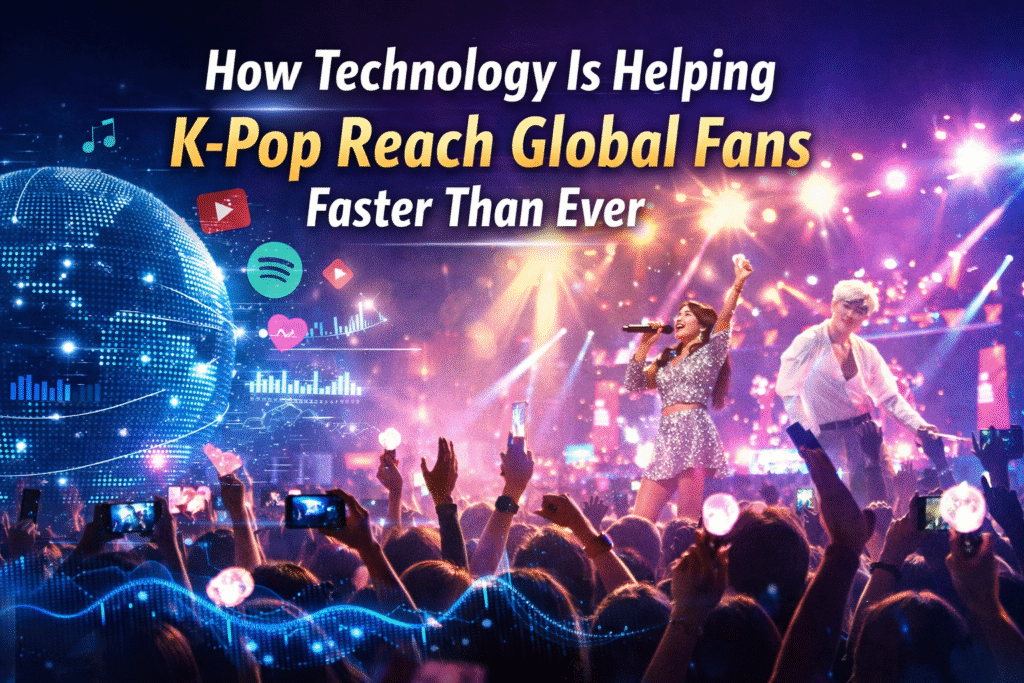 K-Pop concert enhanced by technology.