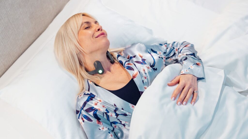 Pulsetto vagus nerve stimulation device helping reduce stress and improve sleep