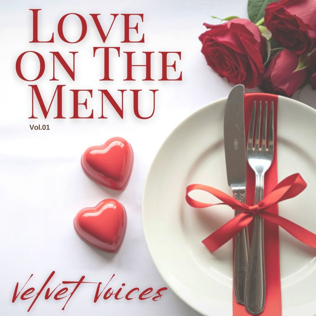 Love On The Menu Vol 01 by Velvet Voices soulful album cover
