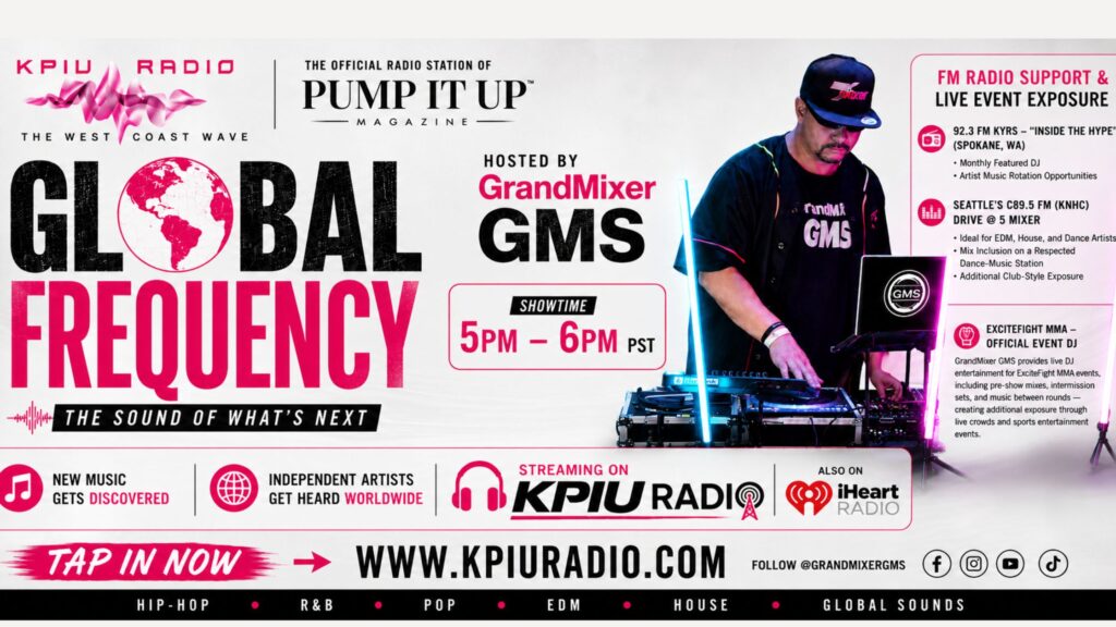  Banner GRANDMIXER GMS on KPIU RADIO - RADIO SHOW - Pump it up Magazine