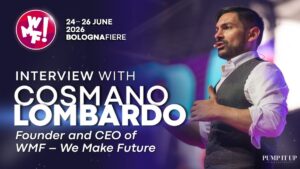 Cosmano Lombardo Founder and CEO of WMF speaking about AI innovation and the future of technology at WMF 2026