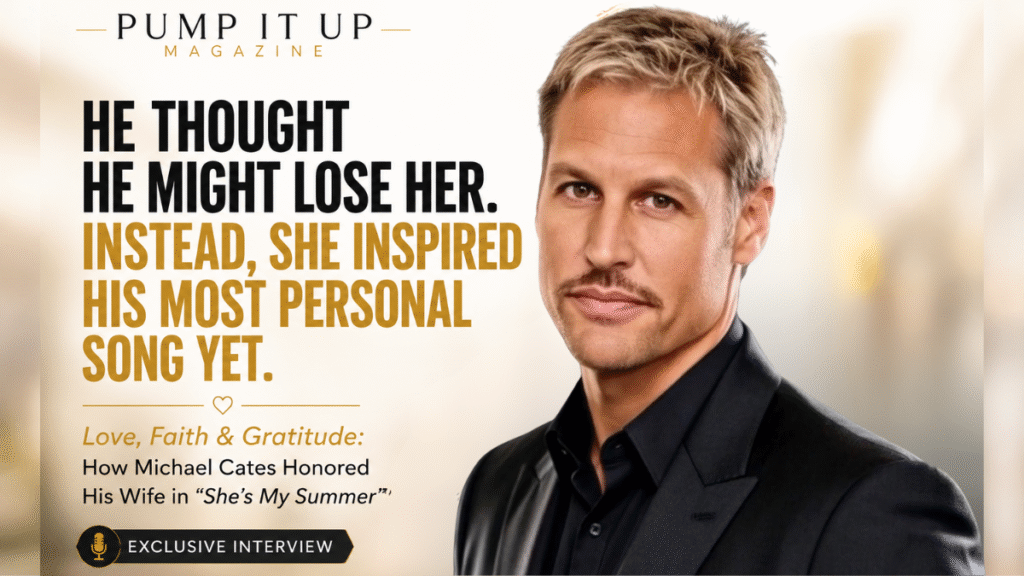 Michael Cates featured in an exclusive Pump It Up Magazine interview discussing the inspiration behind his song “She’s My Summer,” a heartfelt tribute to his wife rooted in love, faith, and gratitude.