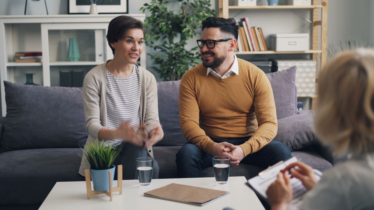 Marriage counseling session helping Southern California couples improve communication and strengthen their relationship.