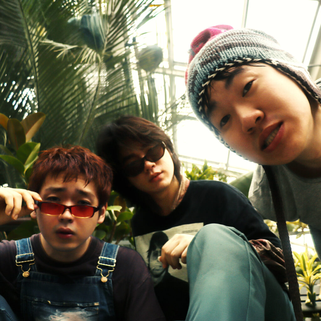 Korean band EPILEPSY photographed together for the Paper Cuts Collage album era.