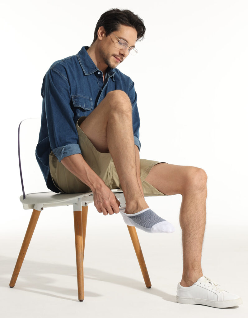 Man wearing sock